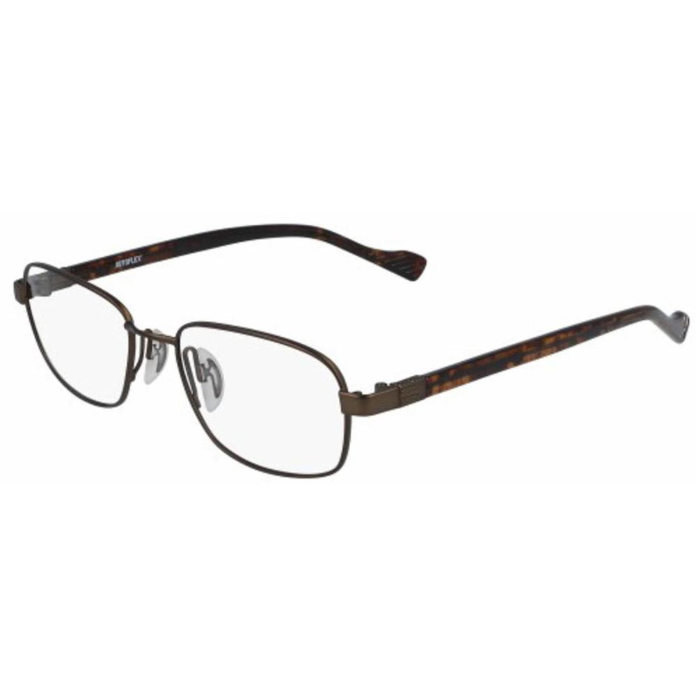 NEW FLEXON AUTOFLEX A117 210 Brown Eyeglasses 53/18/145 with Flexon Case